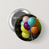 Badge Rond 5 Cm Ballons bleus (Devant & derrière)