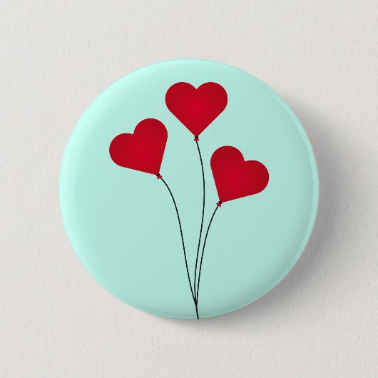 Badge Rond 5 Cm Ballons Coeur mignon (Devant)