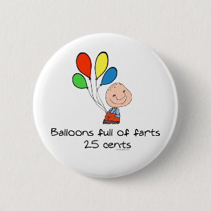 Badge Rond 5 Cm Ballons complètement des pets