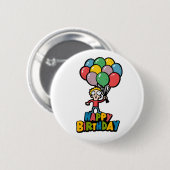 Badge Rond 5 Cm Ballons d'anniversaire (Devant & derrière)