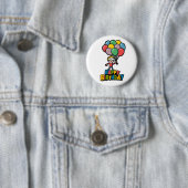 Badge Rond 5 Cm Ballons d'anniversaire (En situation)