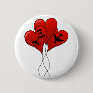 Badge Rond 5 Cm Ballons d'avion