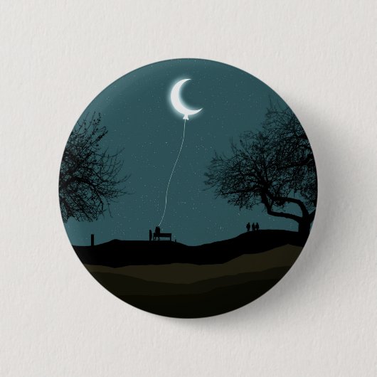 Badge Rond 5 Cm Ballons de lune (Devant)