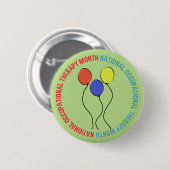 Badge Rond 5 Cm Ballons du mois de l'ergothérapie (Devant & derrière)