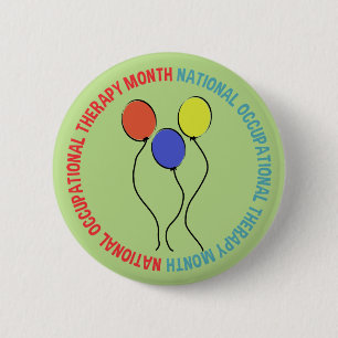 Badge Rond 5 Cm Ballons du mois de l'ergothérapie