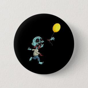 Badge Rond 5 Cm Balloon d'anniversaire Zombie - Drôle mignon Zombi