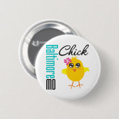 Badge Rond 5 Cm Baltimore MD Chick (Devant & derrière)