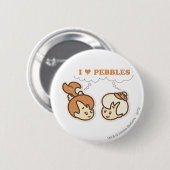 Badge Rond 5 Cm Bam Bam aime PEBBLES™ (Devant & derrière)