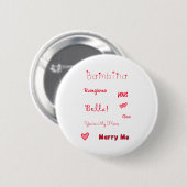 Badge Rond 5 Cm Bambina Love Citations Set Pack (Devant & derrière)