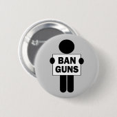 Badge Rond 5 Cm Ban Guns (Devant & derrière)