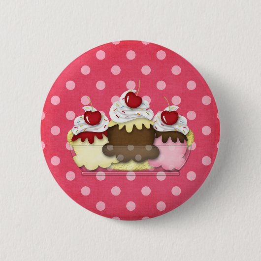 Badge Rond 5 Cm banana split (Devant)