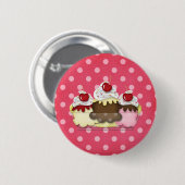 Badge Rond 5 Cm banana split (Devant & derrière)