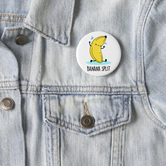 Badge Rond 5 Cm Banana Split Danser Danser Banana Pun (En situation)