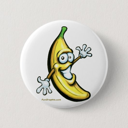Badge Rond 5 Cm Banane (Devant)