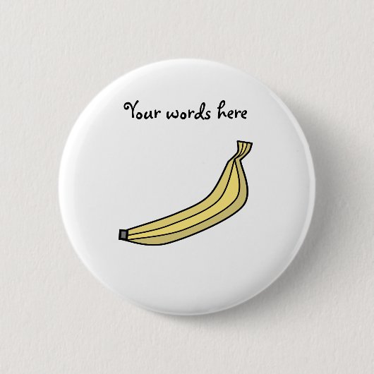 Badge Rond 5 Cm Banane (Devant)