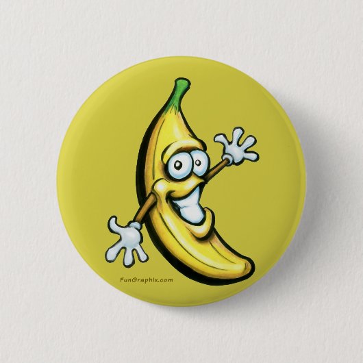 Badge Rond 5 Cm Banane (Devant)