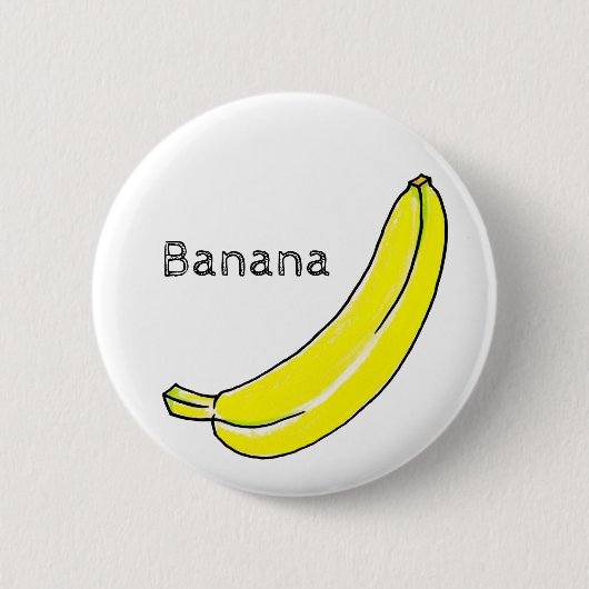 Badge Rond 5 Cm Banane (Devant)