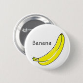 Badge Rond 5 Cm Banane (Devant & derrière)