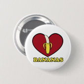 Badge Rond 5 Cm banane d'amour (Devant & derrière)