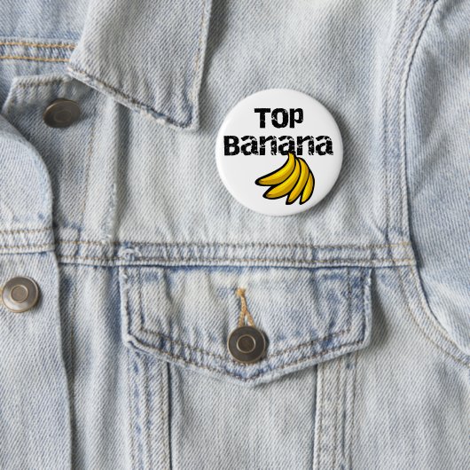 Badge Rond 5 Cm Banane supérieure (En situation)