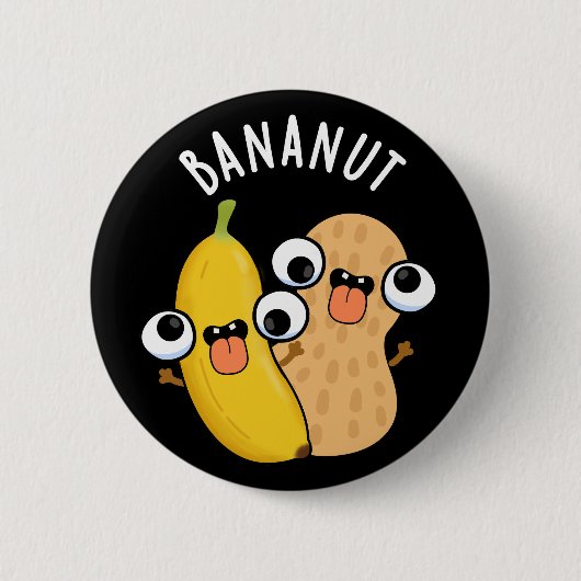 Badge Rond 5 Cm Bananut Funny Fruit Banana Pun Dark BG (Devant)