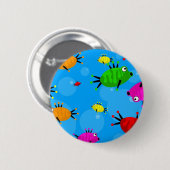 Badge Rond 5 Cm Banc des poissons (Devant & derrière)