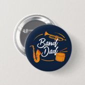 Badge Rond 5 Cm Band Papa Funny School Marching Band (Devant & derrière)