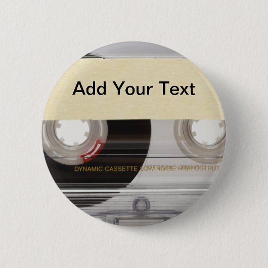 Badge Rond 5 Cm Bande Casette (Devant)