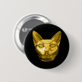 Badge Rond 5 Cm Bande de chat égyptienne (Devant & derrière)