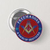 Badge Rond 5 Cm Bande de franc-maçons des frères (Devant & derrière)