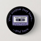 Badge Rond 5 Cm Bande de la cassette audio (Devant)