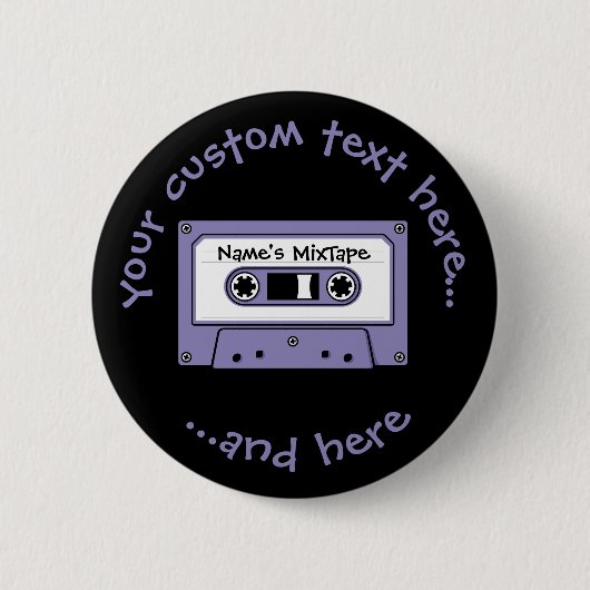 Badge Rond 5 Cm Bande de la cassette audio (Devant)