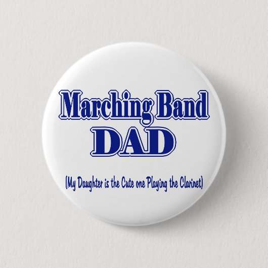 Badge Rond 5 Cm Bande de Marquage Papa/ Clarinet (Devant)
