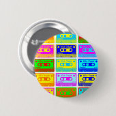 Badge Rond 5 Cm Bande de mélange psychédélique (Devant & derrière)