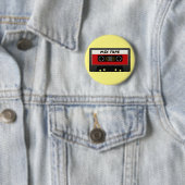 Badge Rond 5 Cm Bande De Mix Rouges - Années 80 Et 90 Cadeaux Insp (En situation)