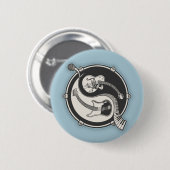Badge Rond 5 Cm Bande de Yin (Devant & derrière)