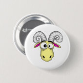 Badge Rond 5 Cm Bande dessinée de Bélier (Devant & derrière)