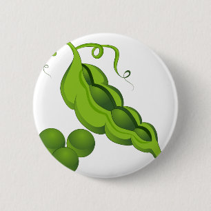 Badge Rond 5 Cm Bande dessinée de cosse de pois