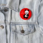Badge Rond 5 Cm Bande dessinée de crème glacée de panda de Kawaii (En situation)