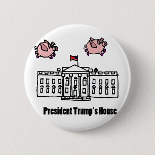 Badge Rond 5 Cm Bande dessinée drôle du Président Trump When Pi