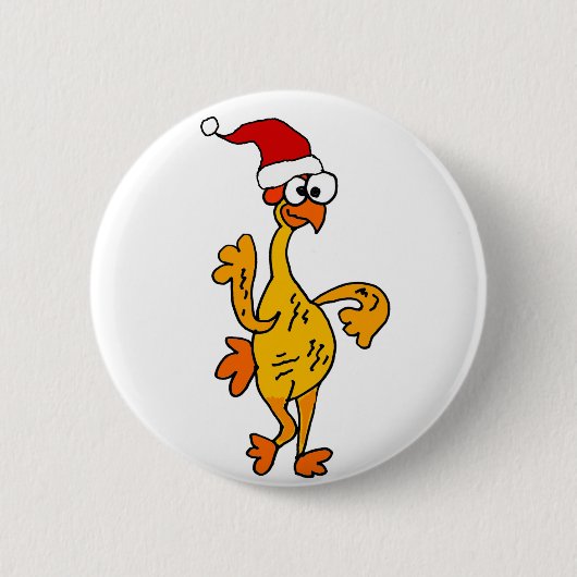 Badge Rond 5 Cm Bande dessinée en caoutchouc drôle de Noël de (Devant)