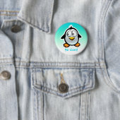 Badge Rond 5 Cm Bande dessinée fraîche de pingouin (En situation)