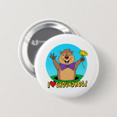 Badge Rond 5 Cm Bande dessinée Groundhog (Devant & derrière)