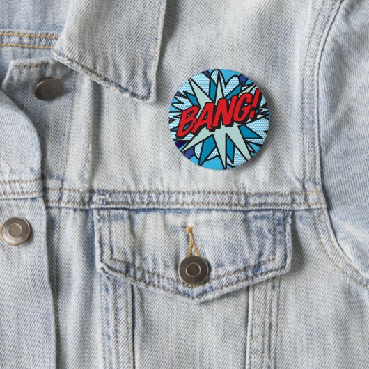 Badge Rond 5 Cm Bande dessinée Pop Art BANG! (En situation)