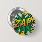 Badge Rond 5 Cm Bande dessinée Pop Art ZAP ! (Devant & derrière)