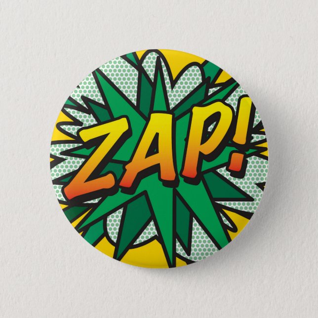 Badge Rond 5 Cm Bande dessinée Pop Art ZAP! (Devant)