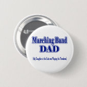 Badge Rond 5 Cm Bande Marching papa/ Trombone (Devant & derrière)