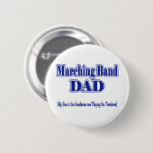 Badge Rond 5 Cm Bande Marching papa/ Trombone (Devant & derrière)