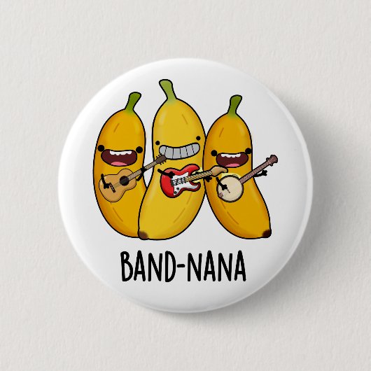 Badge Rond 5 Cm Bande-nana Funny Fruit Banana Pun (Devant)