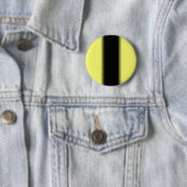 Badge Rond 5 Cm Bande noire et jaune (En situation)